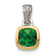 Rhodium Over Sterling Silver with 14k Accent Created Emerald Pendant