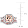 Morganite and Diamond 10K Rose Gold Ring 1.57ctw