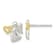 Rhodium Over Sterling Silver Angel With 14K Yellow Gold Over Sterling
Silver Heart Earrings