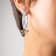 14K Yellow Gold Over Sterling Silver Acrylic Mini Butterfly Charm Hoop
Earrings in Pastel Blue
