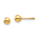 14k Yellow Gold Polished 4mm Ball Stud Earrings