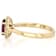 Grape Color Garnet Oval And Lab-Created Moissanite Ring In 18K Gold Over
Sterling Silver 1.51ctw