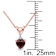 Garnet & Diamond 10K Rose Gold Pendant With Chain 0.55ctw