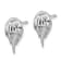 Rhodium Over Sterling Silver Polished Horseshoe Crab Post Earrings