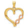 14k Two-tone Gold Polished Infinity Heart Pendant