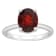 10x8mm Oval Garnet With Diamond Accents Rhodium Over Sterling Silver
Hidden Halo Ring