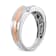 14K Two-tone Rose and White Gold Lab Grown Diamond Band