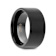SAN ANTONIO Flat Black Tungsten Carbide Band with Brushed Finish 12mm