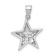 Rhodium Over 14k White Gold Polished Star Pendant
