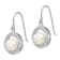 Rhodium Over Sterling Silver 7-8mm White Freshwater Cultured Pearl Cubic
Zirconia Dangle Earrings