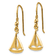14k Yellow Gold Sailboat Dangle Earrings