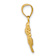 14k Yellow Gold Satin Diamond-Cut Sunflower Pendant