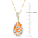 Orange Moonstone & Diamond 14K Yellow Gold Pendant With Chain 16.10ctw