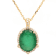 5.52 Ctw Emerald and 0.28 Ctw White Diamond Pendant in 14K YG