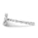 Rhodium Over Sterling Silver Stackable Expressions Cross Aquamarine Ring 0.10ctw