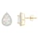 7x5mm Pear Shape Created Opal And Created White Sapphire 10k Yellow Gold
Halo Stud Earrings