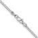 Rhodium Over 14k White Gold 1.3mm Solid Franco 24 Inch Chain