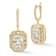 Rachel Zoe CZ Radiant Cut Charm Dangle Earrings in 14K Gold Over
Sterling Silver