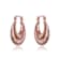 Seashell Hoop Earrings In 18K Rose Gold Over Brass