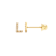 14k Yellow Gold Initial Earrings -L
