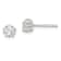Sterling Silver Polished 5mm Star Basket Set CZ Stud Earrings