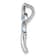 Rhodium Over Sterling Silver Lab Created Blue Opal Palm Tree Slide