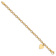 14k Yellow Gold Link with Heart Charm Bracelet