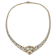CZ Leopard Graduated Necklace In 14K Gold Over Brass
