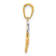 14K Yellow Gold with Rose and White Rhodium Polished and Diamond-cut
Clover Pendant