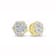 0.50cttw Diamond Cluster Earring set in 14k Yellow Gold