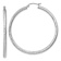 Rhodium Over 14k White Gold Diamond-Cut 1 15/16" Round Hoop Earrings