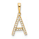 14k Yellow Gold Diamond Letter A Initial Pendant