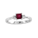0.34ctw Ruby and Diamond Ring in 14k White Gold