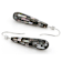 Black Mother-of-Pearl and CZ Dangle Earrings In Sterling Silver