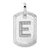 Rhodium Over 14k White Gold Diamond Initial E Dog Tag Charm