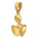 14k Yellow Gold 3D Polished Propeller Pendant