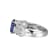 Blue And White Cubic Zirconia Platinum Over Silver Ring 4.29ctw