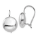 Rhodium Over 14k White Gold Polished Button Earrings