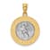 14k Two-tone Gold Polished and Textured St. Christopher Medal Pendant