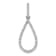 Rhodium Over 10k White Gold 0.48 ctw Diamond Teardrop Pendant