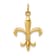 14k Yellow Gold Fleur De Lis Charm Pendant