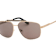 Guess Gold Tone Rectangular Frame / Smoke Lenses Sunglasses