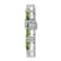 Rhodium Over 14k White Gold Peridot and Diamond Cross Chain Slide Pendant