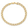 10k Yellow Gold 4.5mm Diamond-Cut Double Link Charm Bracelet