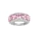 Pink And White Cubic Zirconia Platinum Over Sterling Silver Ring 8.04ctw