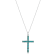 Blue Turquoise Platinum Over Sterling Silver  Pendant With Chain 3x3mm