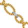 14K Yellow Gold with White Rhodium Diamond Twisted Oval 8-inch Bracelet 0.46ctw