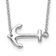 Rhodium Over Sterling Silver Anchor with 2 Inch Extension Necklace