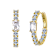Baguette CZ Inside-Out Hoop Earrings In 14K Gold Over Brass