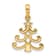 14K Yellow Gold Polished Christmas Tree Pendant